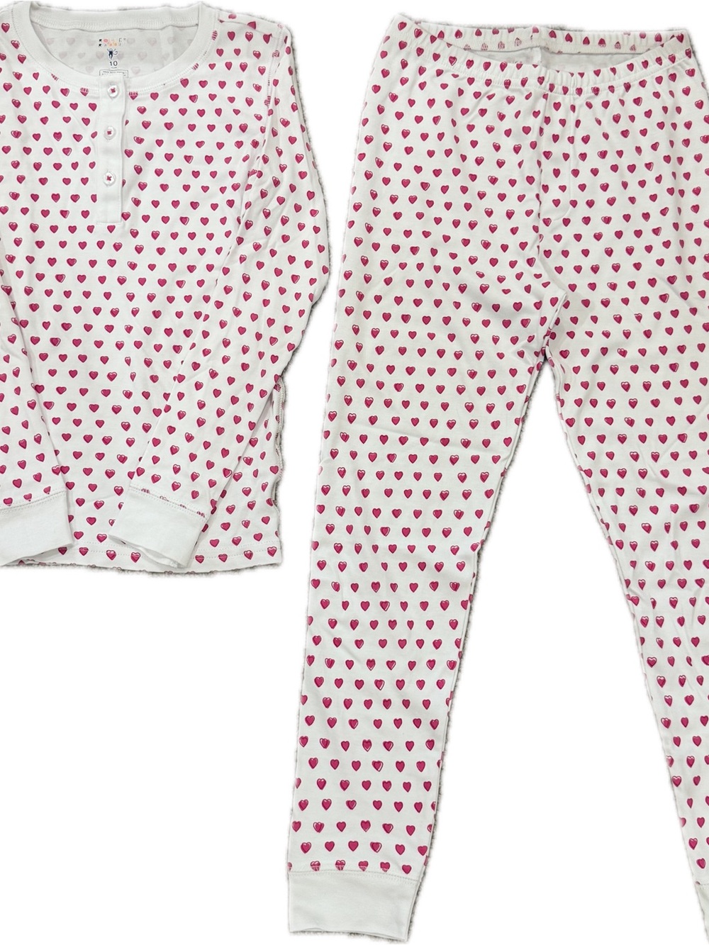 Roller Rabbit Pink Heart Kids Pajama Set - Size 10Y